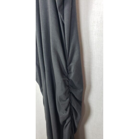 Michael Stars Dress Racerback Midi Bodycon Hunter Green MP Ruched Party Sexy - Picture 4 of 5